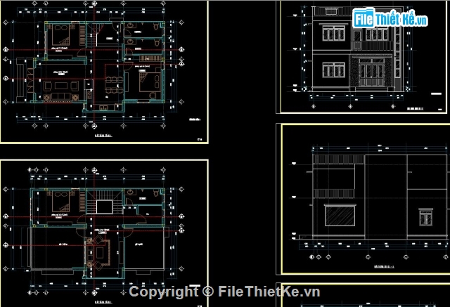 Biệt thự 2 tầng hiện đại,Biệt thự 2 tầng 8.8x14.4m,8.8x14.4m,Biệt thự 2 tầng,file sketchup