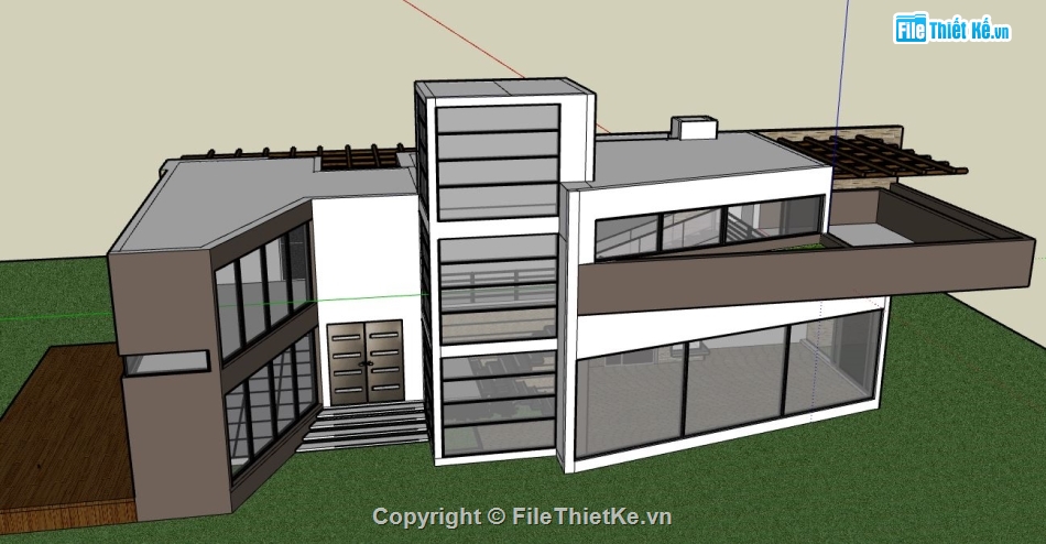 mẫu biệt thự sketchup,model su biệt thự,sketchup biệt thự