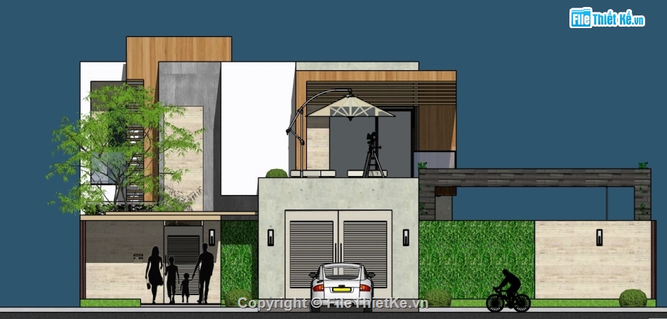 file su biệt thự,sketchup biệt thự,su biệt thự