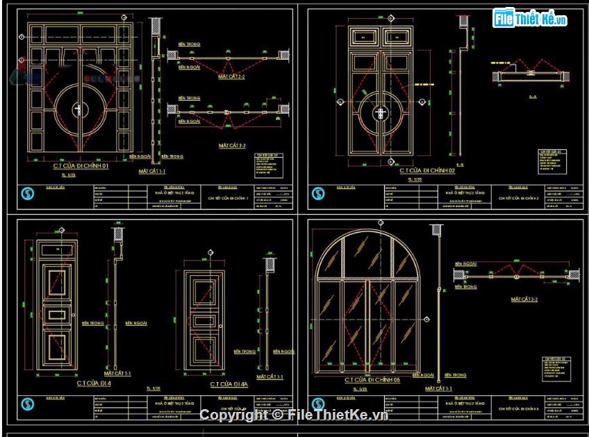Biệt thự  2 tầng,file biệt thự 2 tầng,cad biệt thự 2 tầng