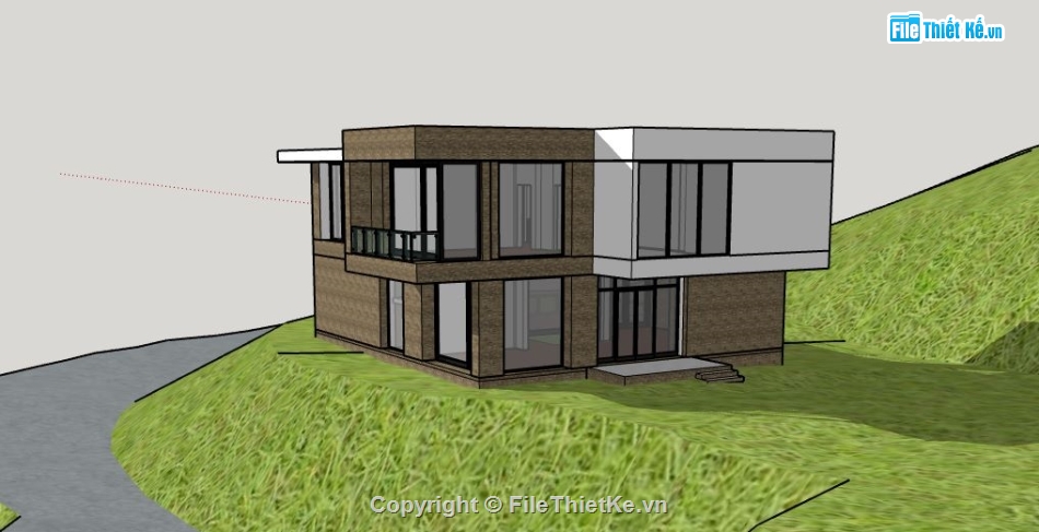 file su biệt thự,sketchup biệt thự,model su biệt thự