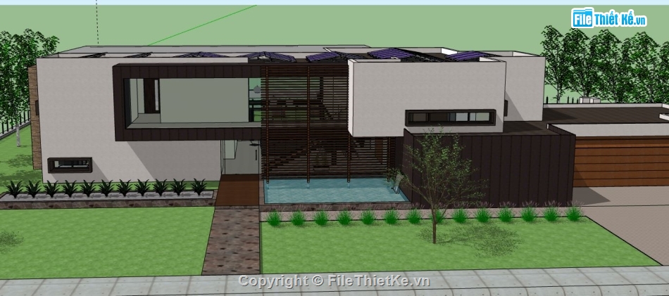 Biệt thự  2 tầng,su biệt thự 2 tầng,model su biệt thự 2 tầng