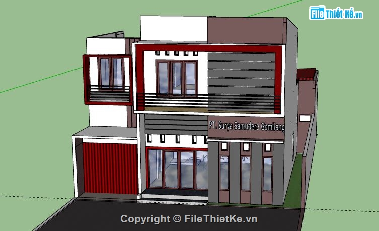 Biệt thự 2 tầng,model su biệt thự 2 tầng,biệt thự 2 tầng file su