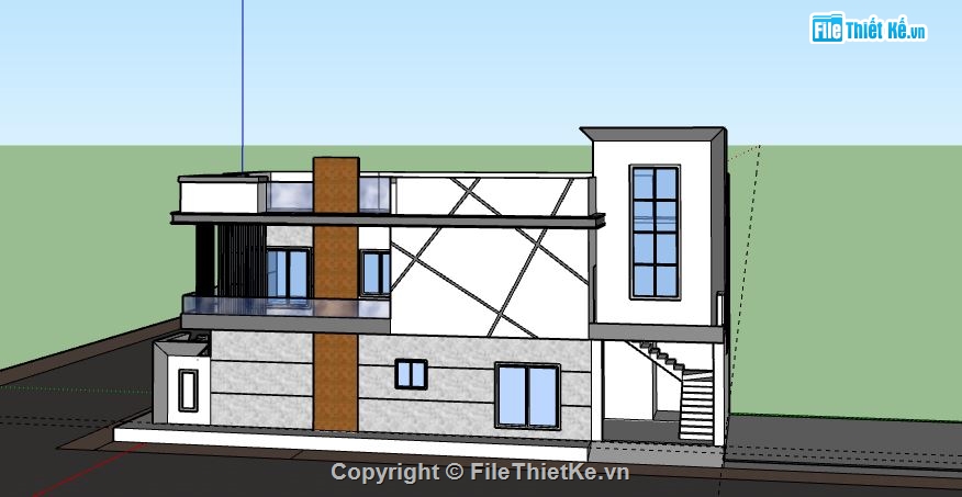 Biệt thự 2 tầng,Model su biệt thự 2 tầng,biệt thự 2 tầng file su,sketchup biệt thự 2 tầng,biệt thự 2 tầng sketchup