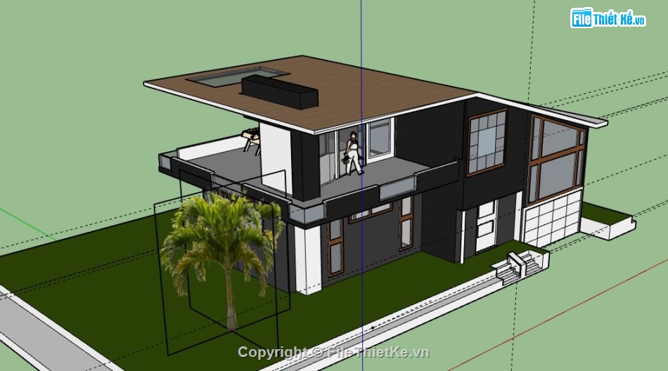 Biệt thự 2 tầng,model su biệt thự 2 tầng,file su biệt thự 2 tầng,biệt thự 2 tầng sketchup,file sketchup biệt thự 2 tầng