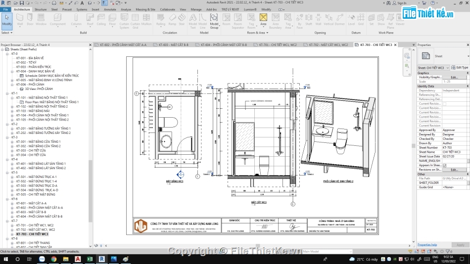 Revit biệt thự 2 tầng,biệt thự 2 tầng mái nhật,file revit biệt thự 3 tầng mái nhật,revit biệt thự 2 tầng 10.5x12m