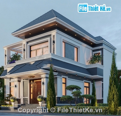 biệt thự 2 tầng,cad biệt thự 2 tầng,file cad biệt thự 2 tầng