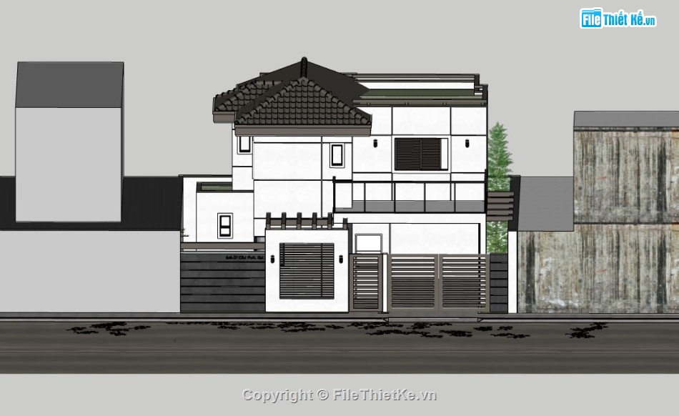 Model su biệt thự 2 tầng,file su biệt thự 2 tầng,model su biệt thự 2 tầng,file sketchup biệt thự 2 tầng,biệt thự 2 tầng model su