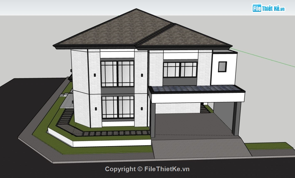 file su biệt thự 2 tầng,biệt thự 2 tầng model su,file sketchup biệt thự 2 tầng,model su biệt thự 2 tầng,biệt thự 2 tầng file su