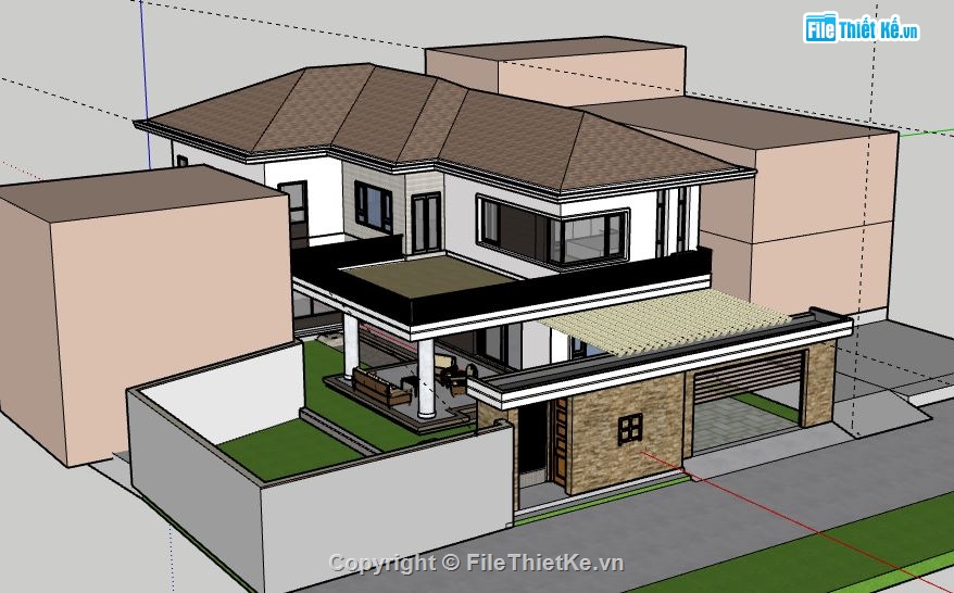 file su biệt thự 2 tầng,file sketchup biệt thự 2 tầng,biệt thự 2 tầng file sketchup,model su biệt thự 2 tầng,biệt thự 2 tầng file su