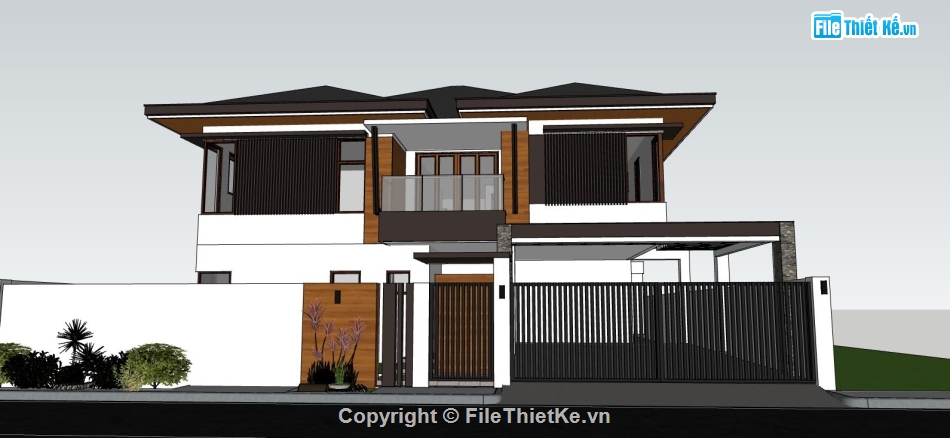 file su biệt thự,sketchup biệt thự,model su biệt thự