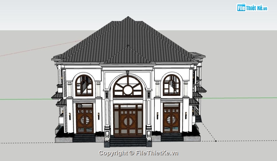 Biệt thự 2 tầng,model su biệt thự 2 tầng,biệt thự 2 tầng file sketchup,biệt thự 2 tầng file su,biệt thự 2 tầng sketchup