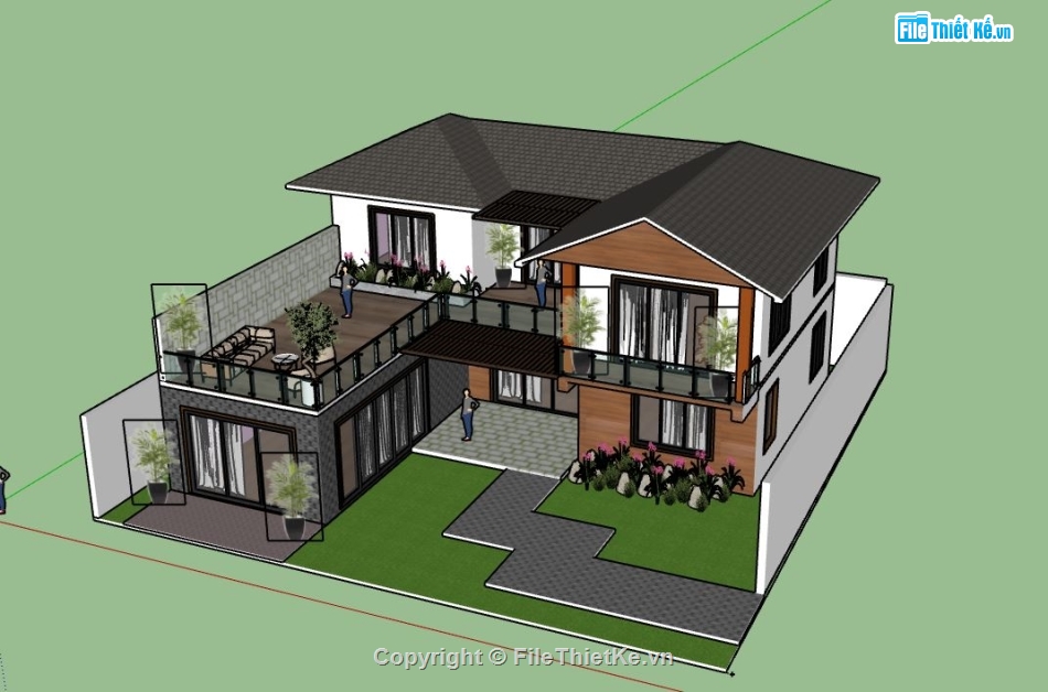 model su biệt thự 2 tầng,biệt thự 2 tầng file su,file sketchup biệt thự 2 tầng,mẫu biệt thự 2 tầng sketchup,sketchup biệt thự 2 tầng