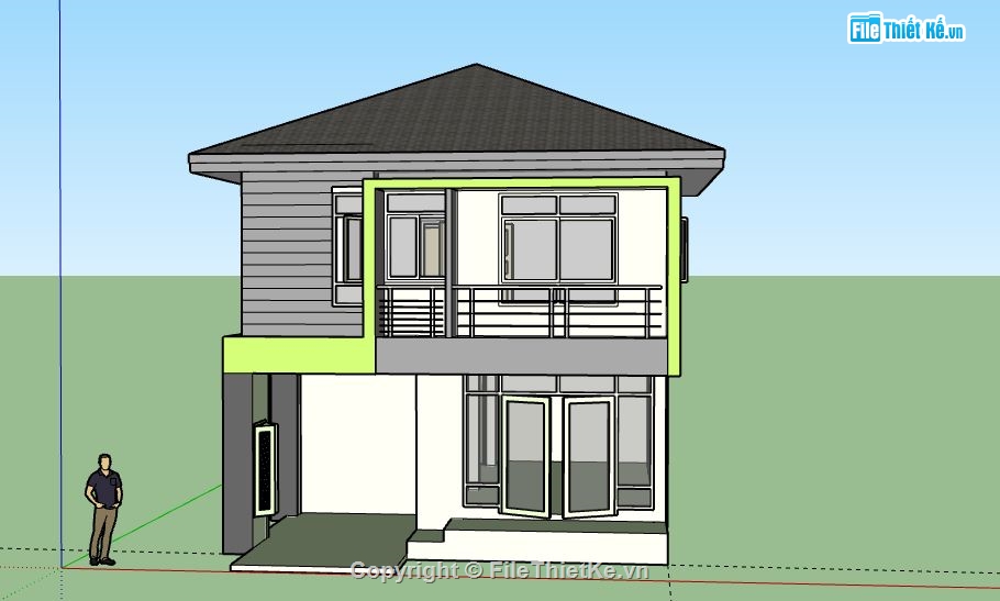 Biệt thự 2 tầng,model su biệt thự 2 tầng,biệt thự 2 tầng file su,sketchup biệt thự 2 tầng,biệt thự 2 tầng file sketchup