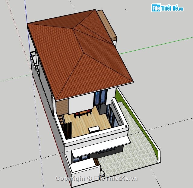 biệt thự 2 tầng file su,file sketchup biệt thự 2 tầng,biệt thự 2 tầng sketchup,sketchup biệt thự 2 tầng,biệt thự 2 tầng model su