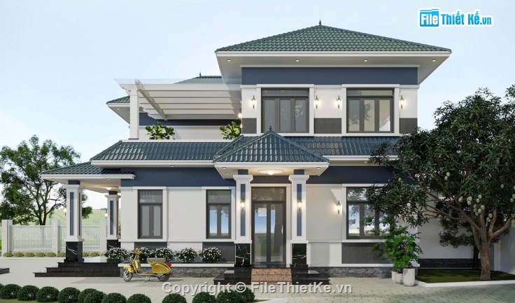 Biệt thự 2 tầng hiện đại,biệt thự hiện đại,biệt thự 2 tầng