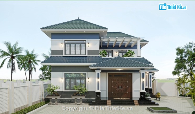 Biệt thự 2 tầng hiện đại,biệt thự hiện đại,biệt thự 2 tầng