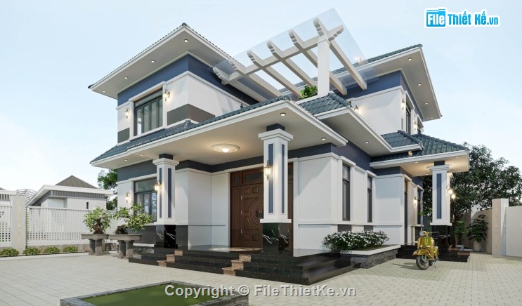 Biệt thự 2 tầng hiện đại,biệt thự hiện đại,biệt thự 2 tầng