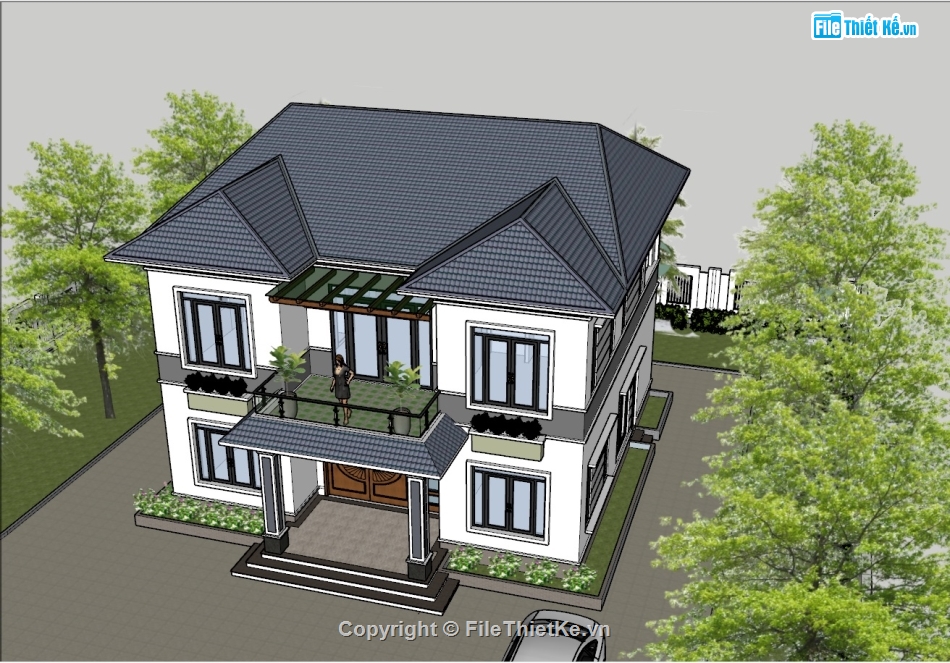 Mẫu nhà mái nhật 2 tầng,Biệt thự 2 tầng mái Nhật 12x11.6m,file cad biệt thự 2 tầng,bản vẽ biệt thự 2 tầng,bản vẽ autocad biệt thự 2 tầng,autocad biệt thự 2 tầng
