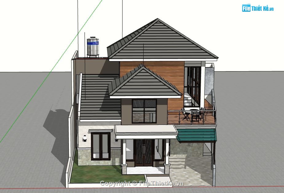 Model su biệt thự 2 tầng,biệt thự 2 tầng model su,file sketchup biệt thự 2 tầng,biệt thự 2 tầng sketchup