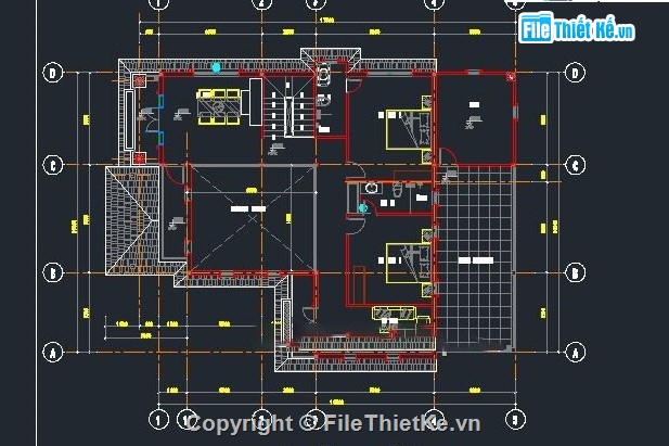 biệt thự 2 tầng,biệt thự mái thái,mẫu biệt thự mái thái