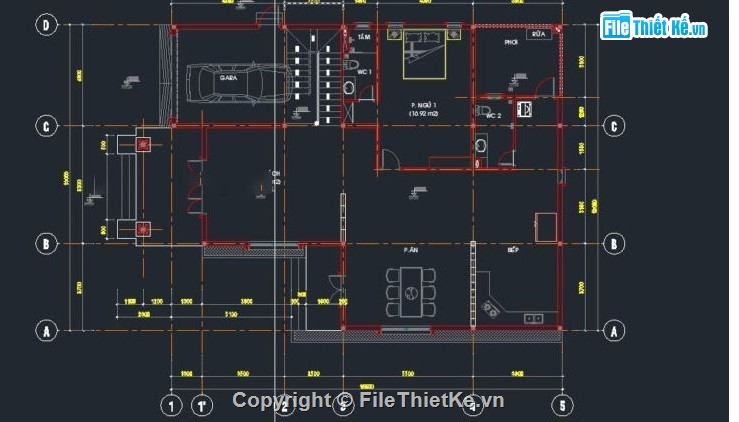 biệt thự 2 tầng,biệt thự mái thái,mẫu biệt thự mái thái