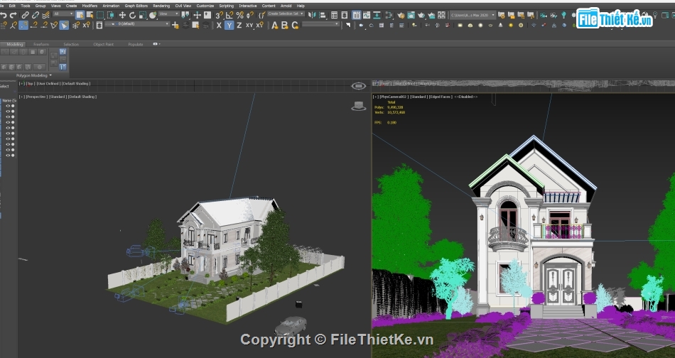 Biệt thự 2 tầng mái thái,3dmax biệt thự 2 tầng,biệt thự 2 tầng file 3dmax,biệt thự 2 tầng 3dmax