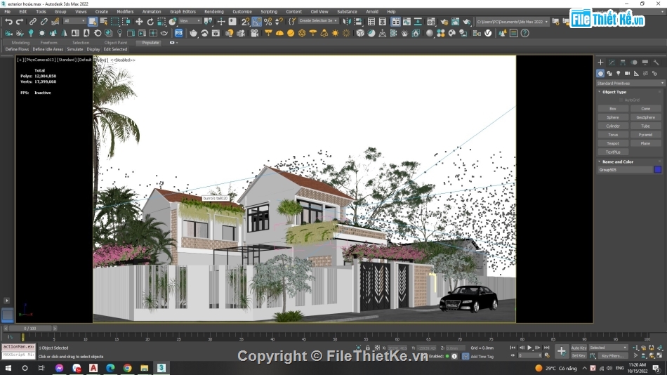 biệt thự 2 tầng mái thái,file cad biệt thự 2 tầng,biệt thự 2 tầng 8.3x23.86m,Biệt thự 2 tầng file cad,autocad biệt thự 2 tầng