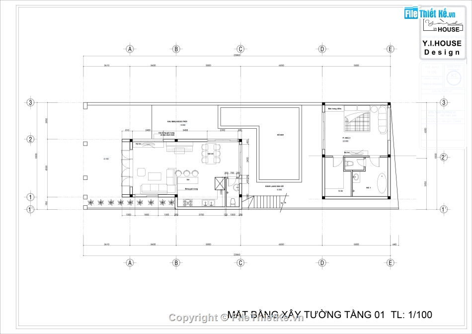 biệt thự 2 tầng mái thái,file cad biệt thự 2 tầng,biệt thự 2 tầng 8.3x23.86m,Biệt thự 2 tầng file cad,autocad biệt thự 2 tầng