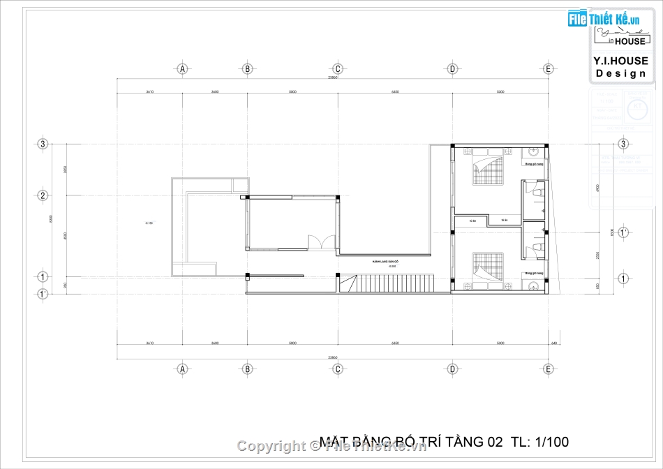 biệt thự 2 tầng mái thái,file cad biệt thự 2 tầng,biệt thự 2 tầng 8.3x23.86m,Biệt thự 2 tầng file cad,autocad biệt thự 2 tầng