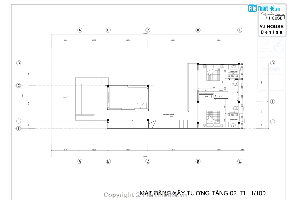 biệt thự 2 tầng mái thái,file cad biệt thự 2 tầng,biệt thự 2 tầng 8.3x23.86m,Biệt thự 2 tầng file cad,autocad biệt thự 2 tầng