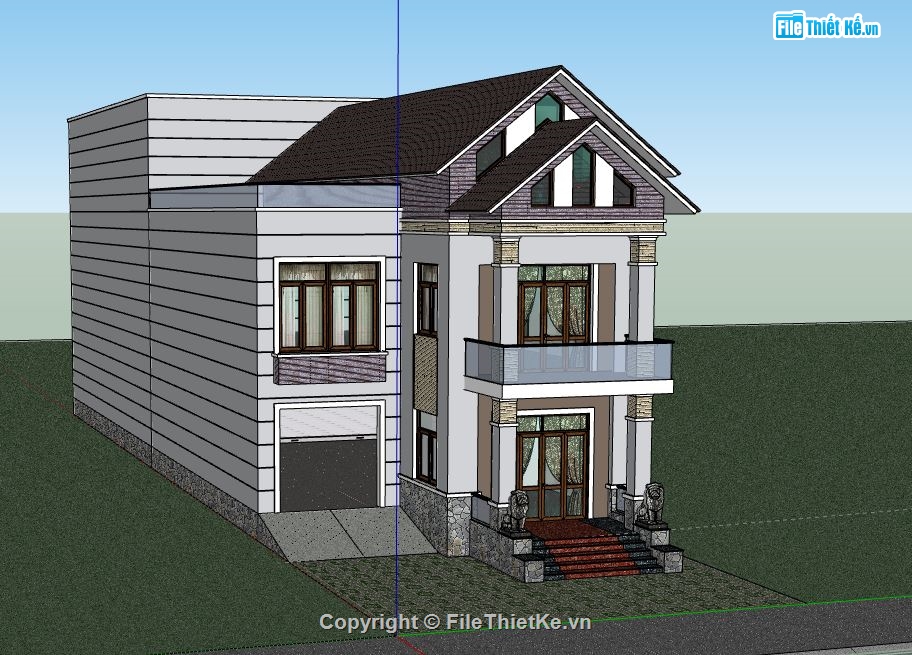 Biệt thự 2 tầng,model su biệt thự 2 tầng,biệt thự 2 tầng file su,file sketchup biệt thự 2 tầng,biệt thự 2 tầng sketchup