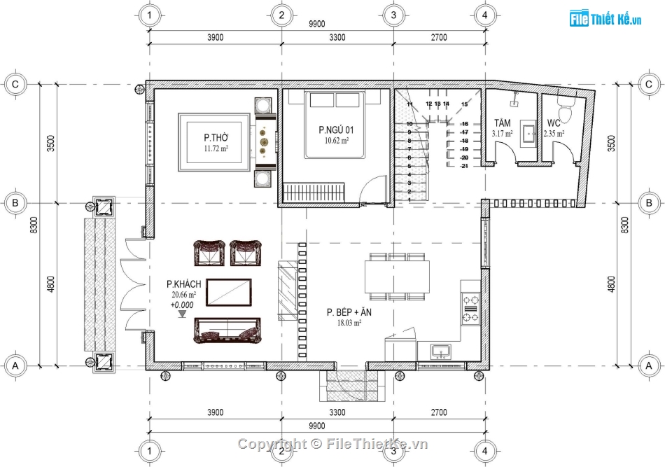 2 tầng mái thái 8.3x9.9m,bản vẽ biệt thự 2 tầng mái thái,thiết kế biệt thự 2 tầng revit,mẫu biệt thự 2 tầng mái thái đẹp