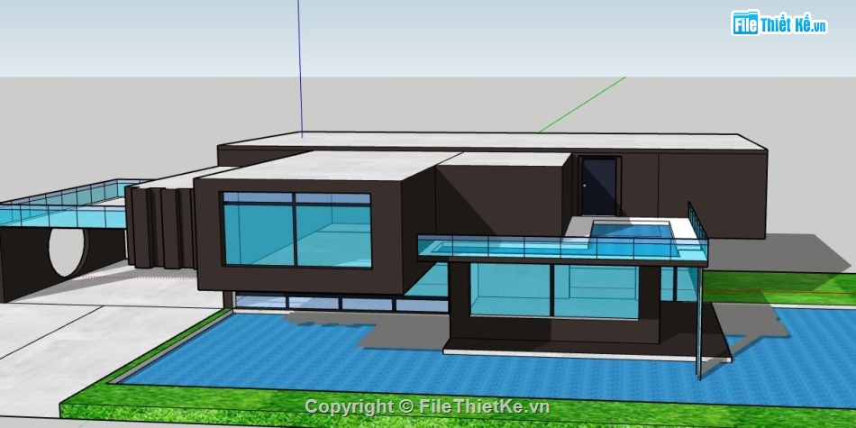 file su biệt thự,sketchup biệt thự,model su biệt thự