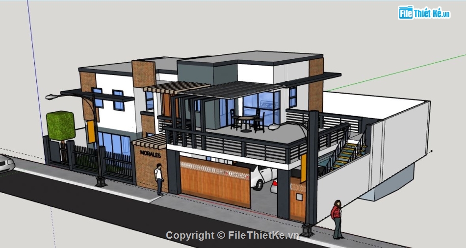 file su biệt thự,sketchup biệt thự,model su biệt thự