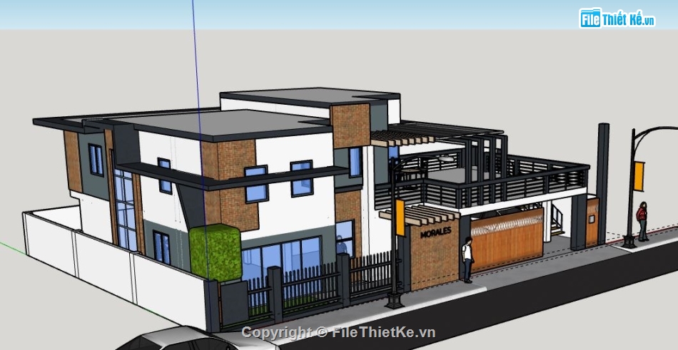 file su biệt thự,sketchup biệt thự,model su biệt thự