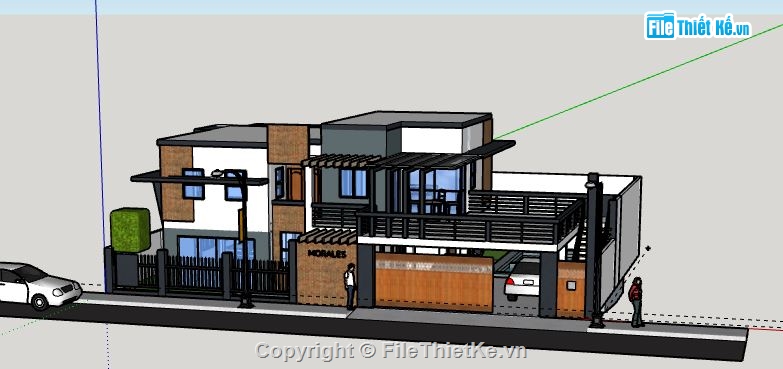 file su biệt thự,sketchup biệt thự,model su biệt thự