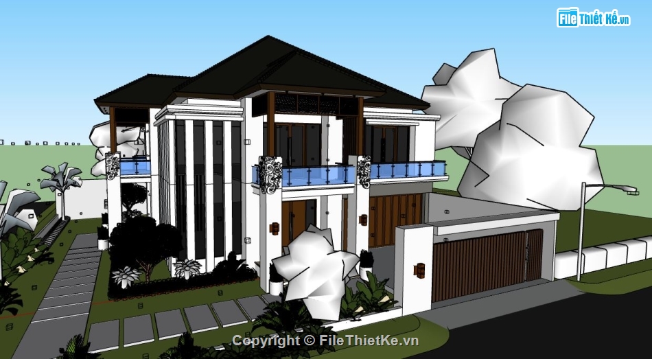 biệt thự  su,file su biệt thự,model su biệt thự