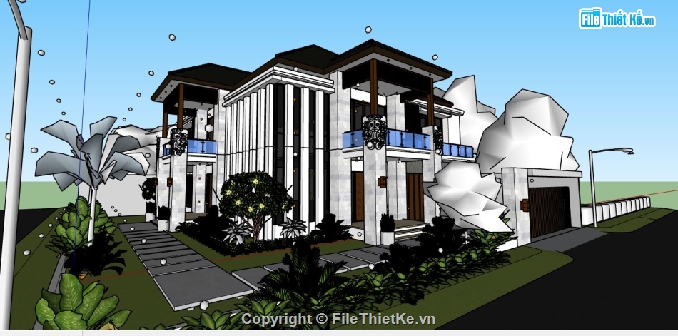 biệt thự  su,file su biệt thự,model su biệt thự