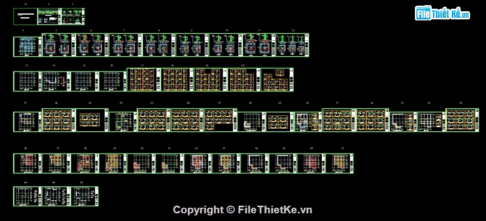 Biệt thự 3 tầng 14.4x15.2m,bản vẽ autocad biệt thự 3 tầng,biệt thự hiện đại file cad,bản vẽ biệt thự 3 tầng