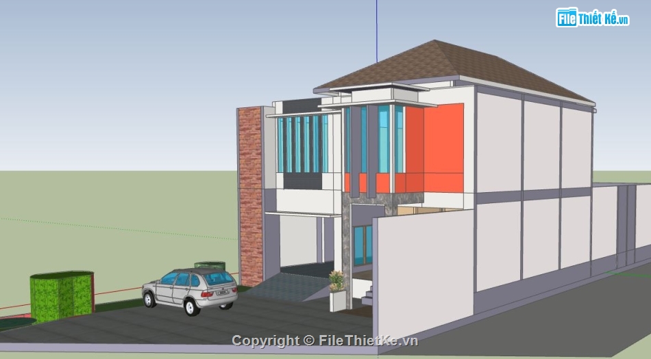 file su biệt thự,sketchup biệt thự,model su biệt thự