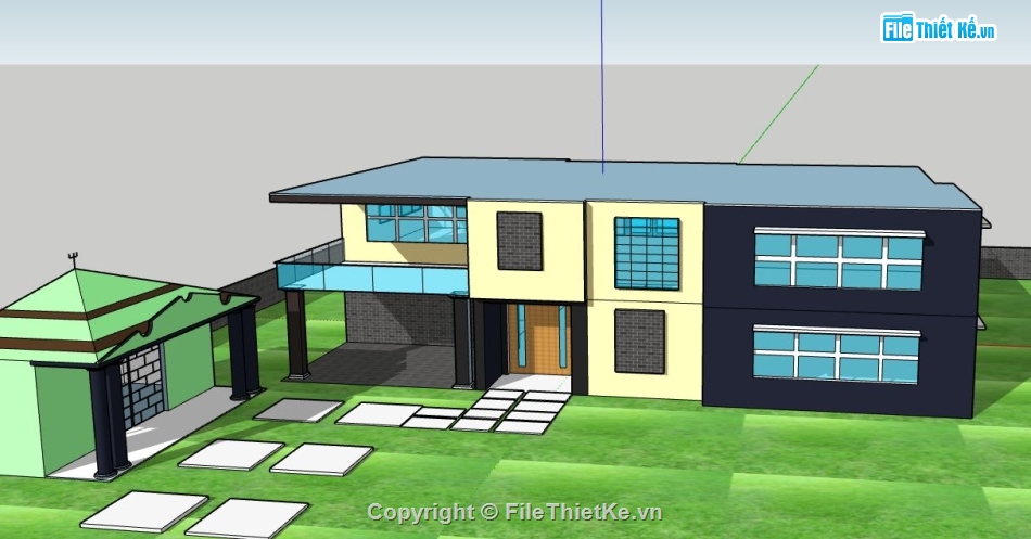 file su biệt thự,sketchup biệt thự,model su biệt thự