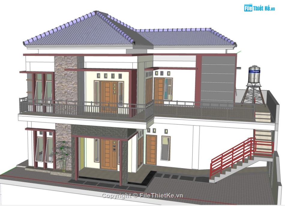 file su biệt thự,sketchup biệt thự,model su biệt thự