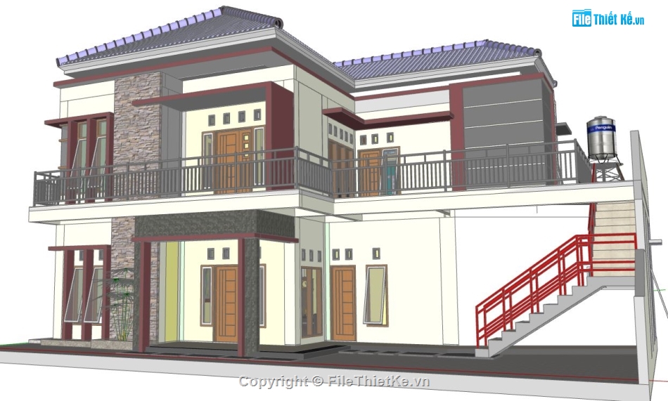 file su biệt thự,sketchup biệt thự,model su biệt thự