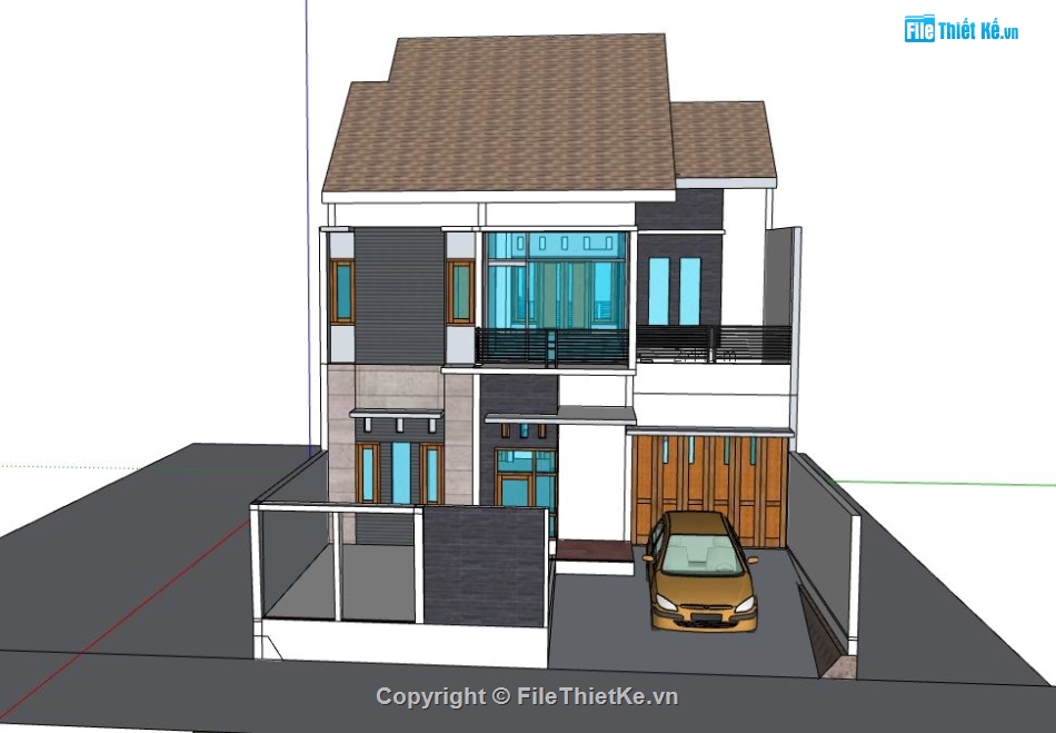 file su biệt thự,sketchup biệt thự,model su biệt thự