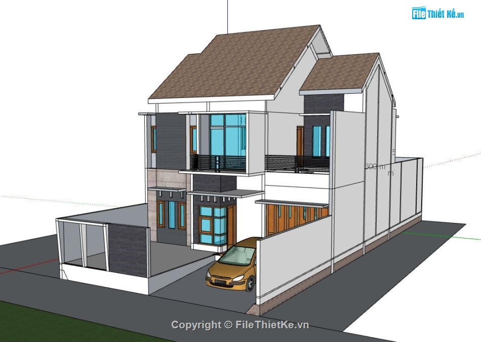 file su biệt thự,sketchup biệt thự,model su biệt thự