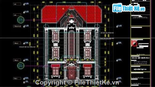 biệt thự 3 tầng,bản vẽ cad biệt thự 3 tầng,biệt thự 3 tầng cad,bản vẽ autocad biệt thự 3 tầng