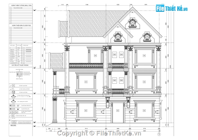 Biệt thự nhà phố 3 tầng,Biệt thự 3 tâng,Biệt thự 3 tầng 10.75x12.7m,Bản vẽ biệt thự 3 tầng 1 mái,bản vẽ biệt thự 3 tầng phối cảnh su