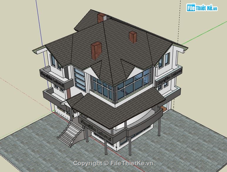 Biệt thự 3 tầng,model su biệt thự 3 tầng,biệt thự 3 tầng cnc,file su biệt thự 3 tầng