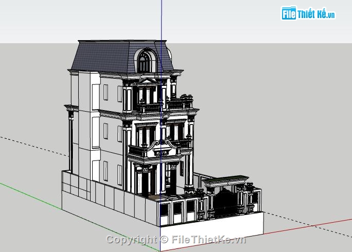 Biệt thự 3 tầng,model su biệt thự 3 tầng,biệt thự 3 tầng file su,file su biệt thự 3 tầng,biệt thự 3 tầng sketchup